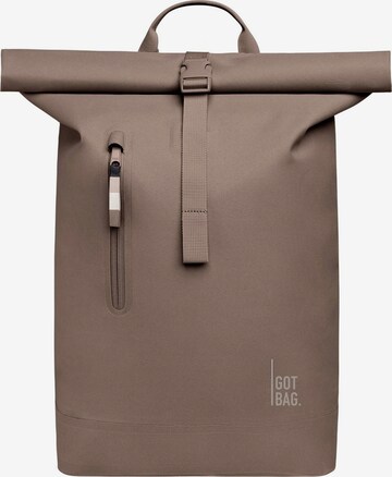 Got Bag Backpack 'Rolltop Lite 2.0 Monochrome' in Brown: front