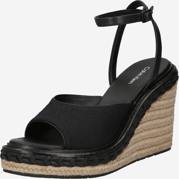 Calvin Klein - Sandalias en negro: frente