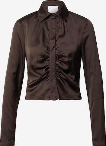 Ema Louise x ABOUT YOU Blouse 'Jolene' in Brown: front