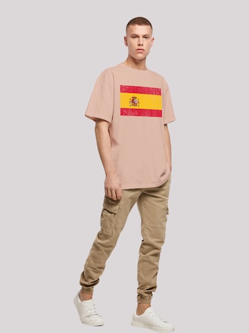 T-Shirt 'Spain Spanien Flagge distressed' F4NT4STIC en orange