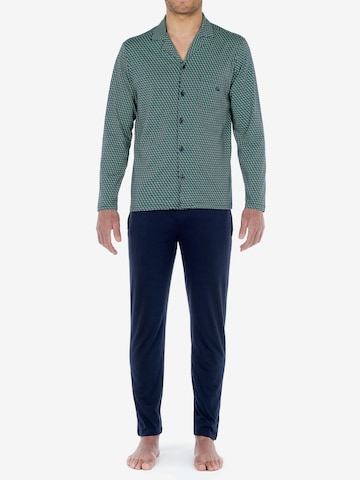 HOM Long Pajamas ' Valere ' in Blue: front