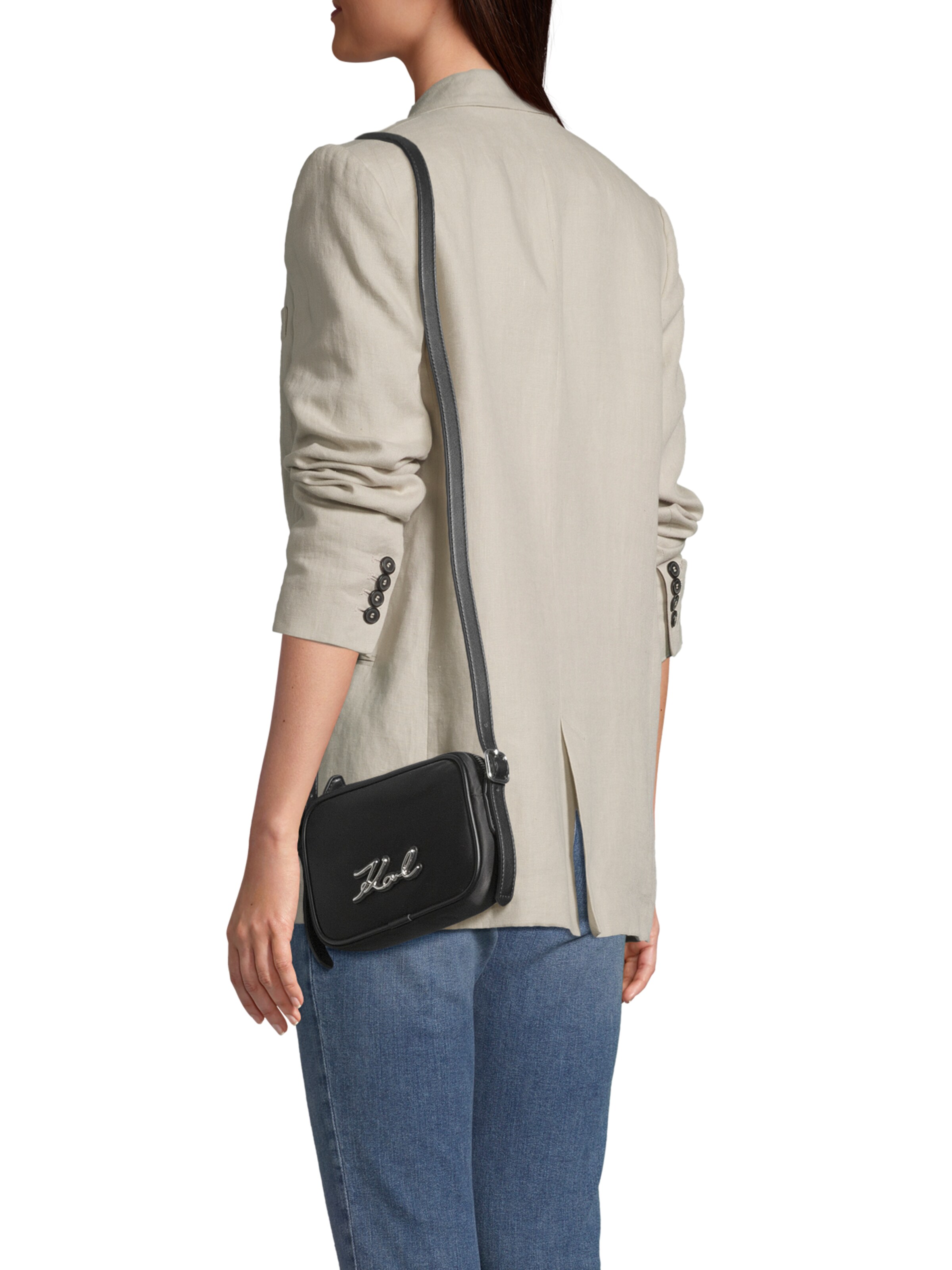 Karl Lagerfeld Τσάντα ώμου σε μαύρο: μπροστά