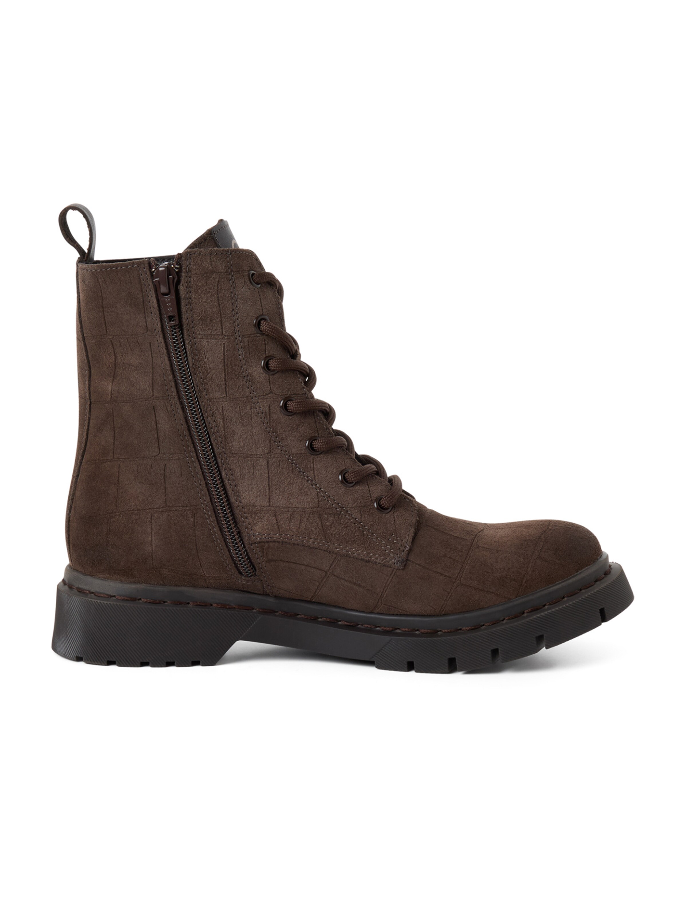 Tamaris Lace-Up Ankle Boots in Brown