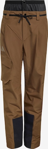 ADIDAS TERREX - Loosefit Calças de desporto 'Xploric' em castanho: frente