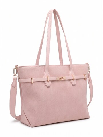 Borsa a mano 'Borsa a Mano Donna Ecopelle - Modello KSD52134 con Tracolla Staccabile' di Kassandra in rosa