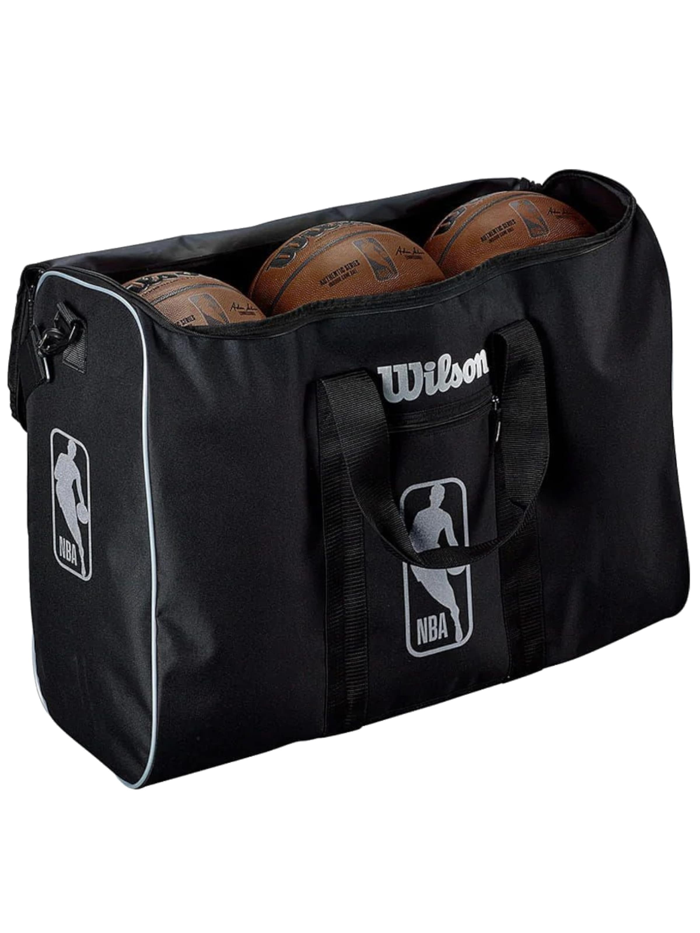 WILSON Sports bag 'Wilson NBA Authentic 6 Ball Bag' in Black