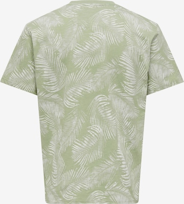 Only & Sons T-shirt 'Perry' i grön