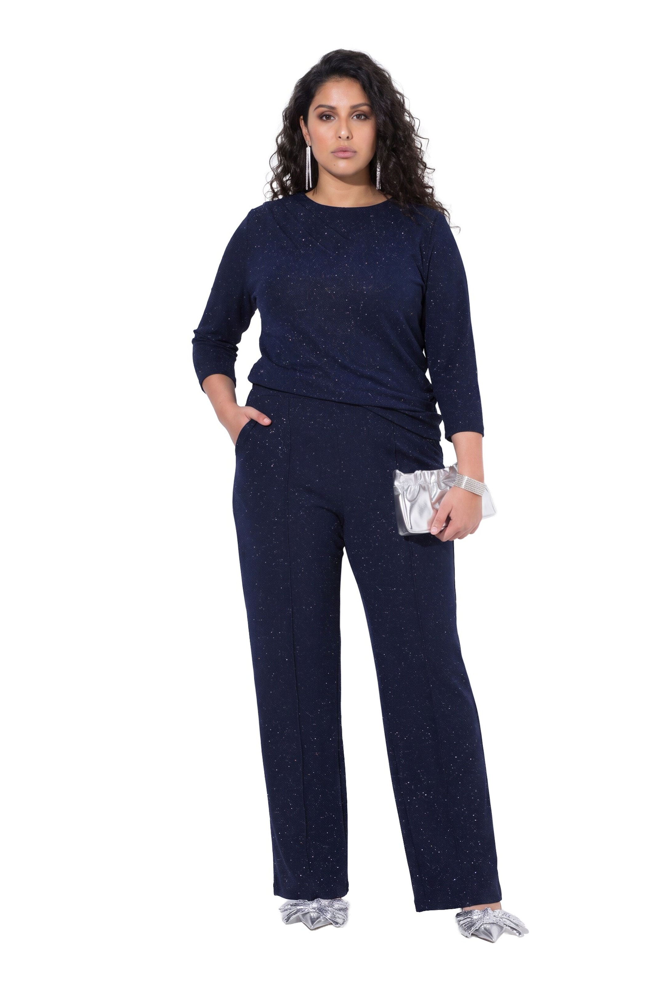 Ulla Popken Regular Broek in Blauw