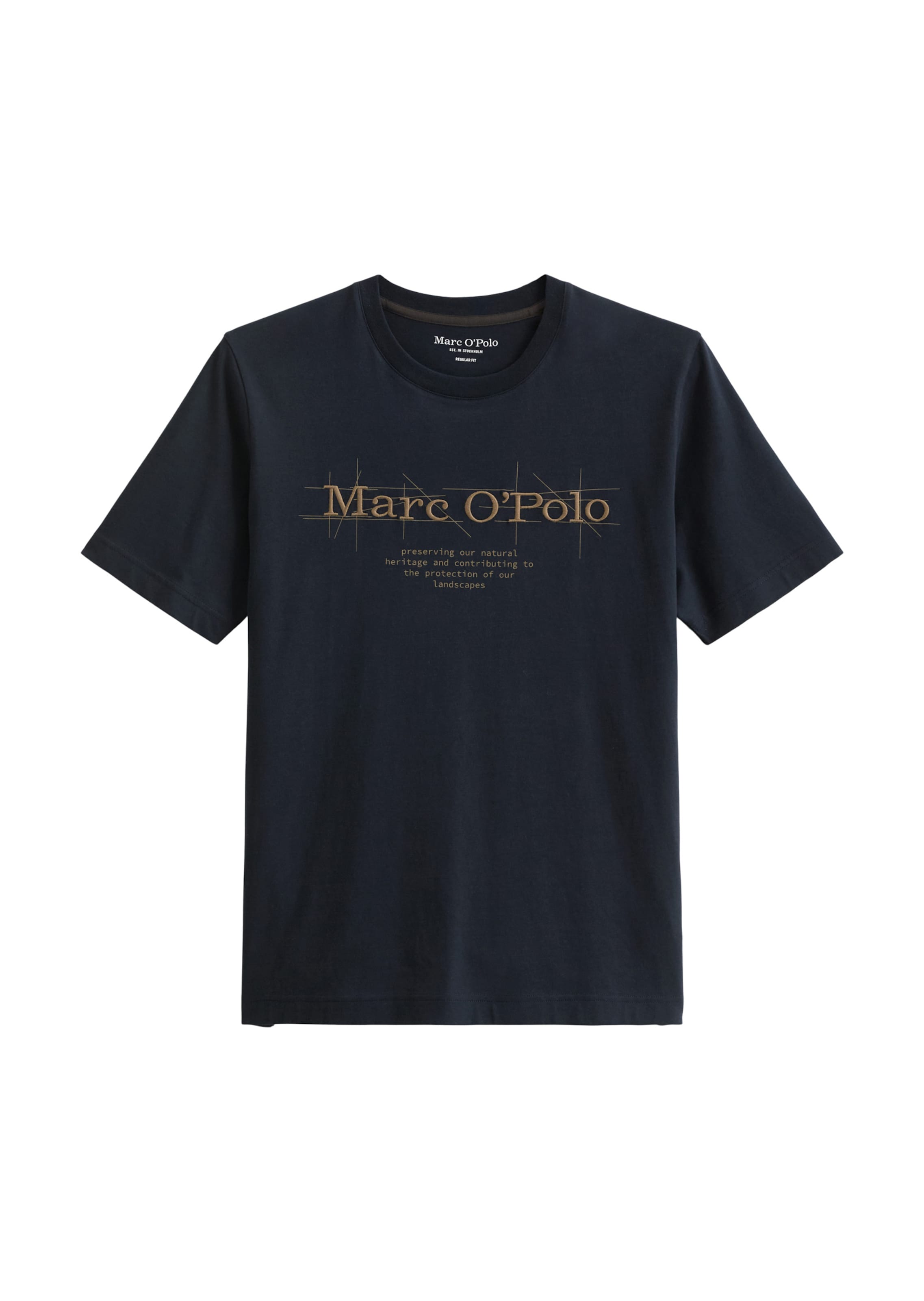 Marc O'Polo T-Shirt en bleu foncé, Vue avec produit