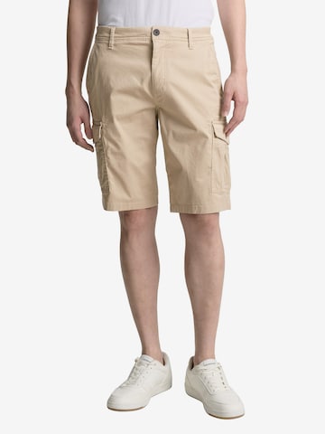 TOM TAILORregular Cargo hlače - bež boja: prednji dio