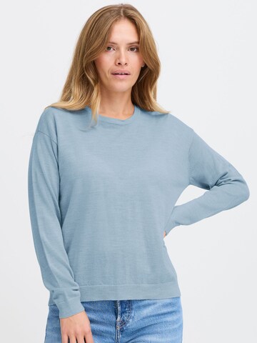 PULZ Jeans Sweater ' PZSADIE LS Oversized Pullover ' in Blue