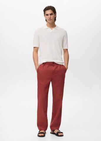 MANGO MAN Regular Hose 'Ibiza' in Rot