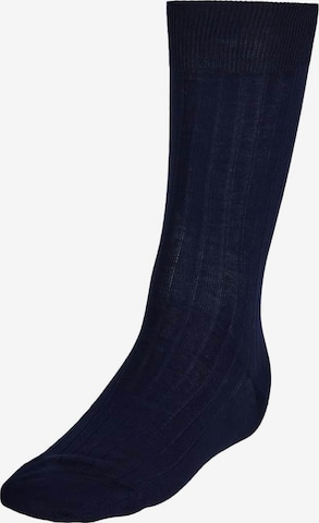 Chaussettes 'Lisle' Boggi Milano en bleu : devant