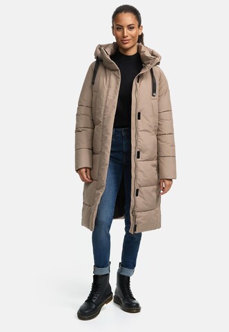 MARIKOO - Abrigo de invierno en beige: frente