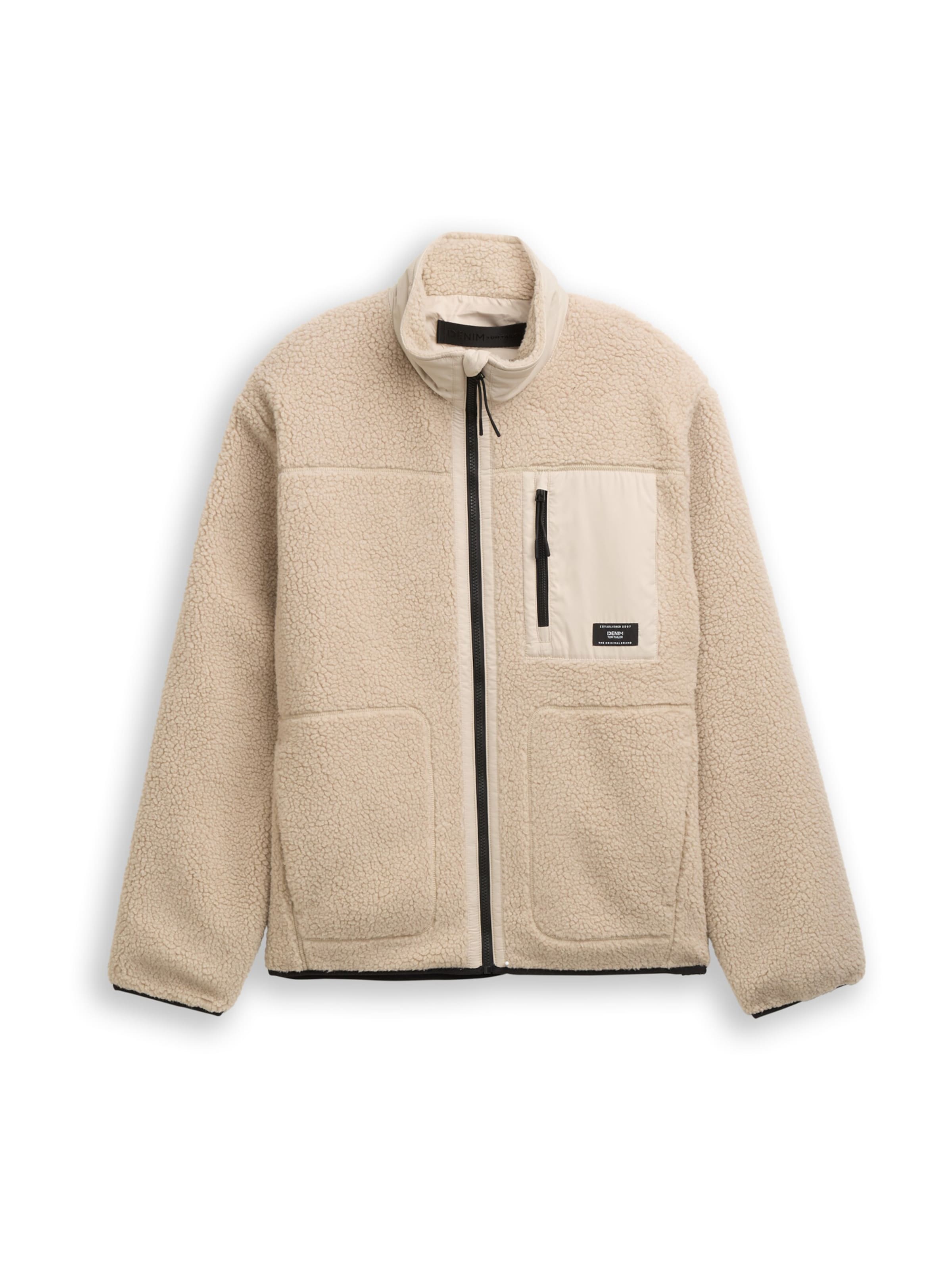 TOM TAILOR DENIM Демисезонная куртка в Бежевый: спереди