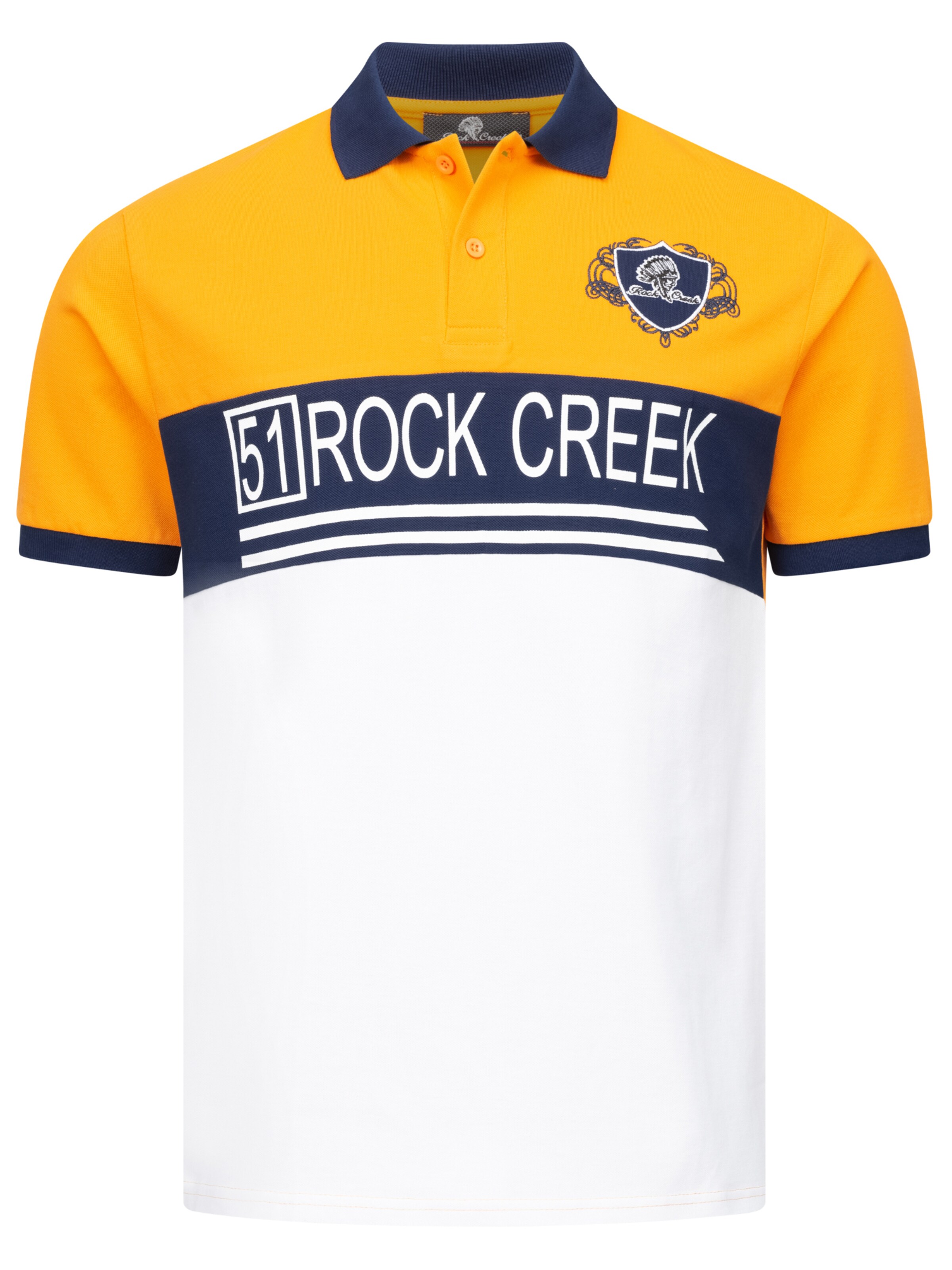Rock Creek Shirt in Navy / Curry / White, Item view