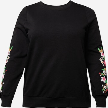 ONLY Carmakoma Sweatshirt 'NEWCALLA' in Black: front