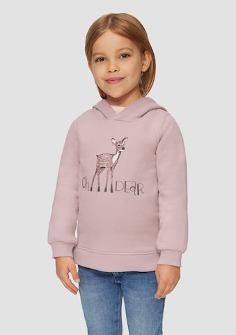 s.Oliver Sweatshirt in Roze: voorkant