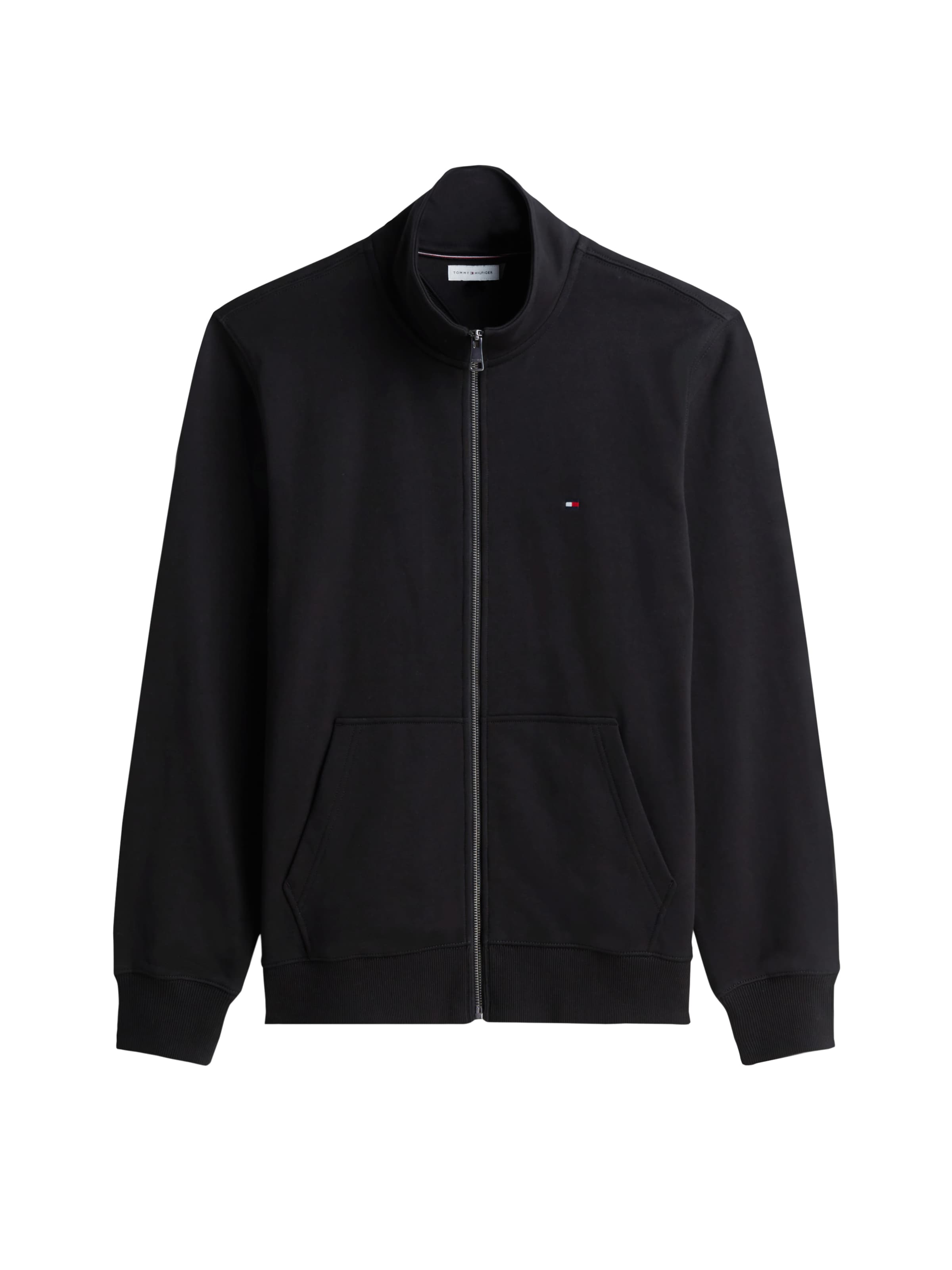 TOMMY HILFIGER - Casaco em moletão 'ESSENTIAL' em preto: frente