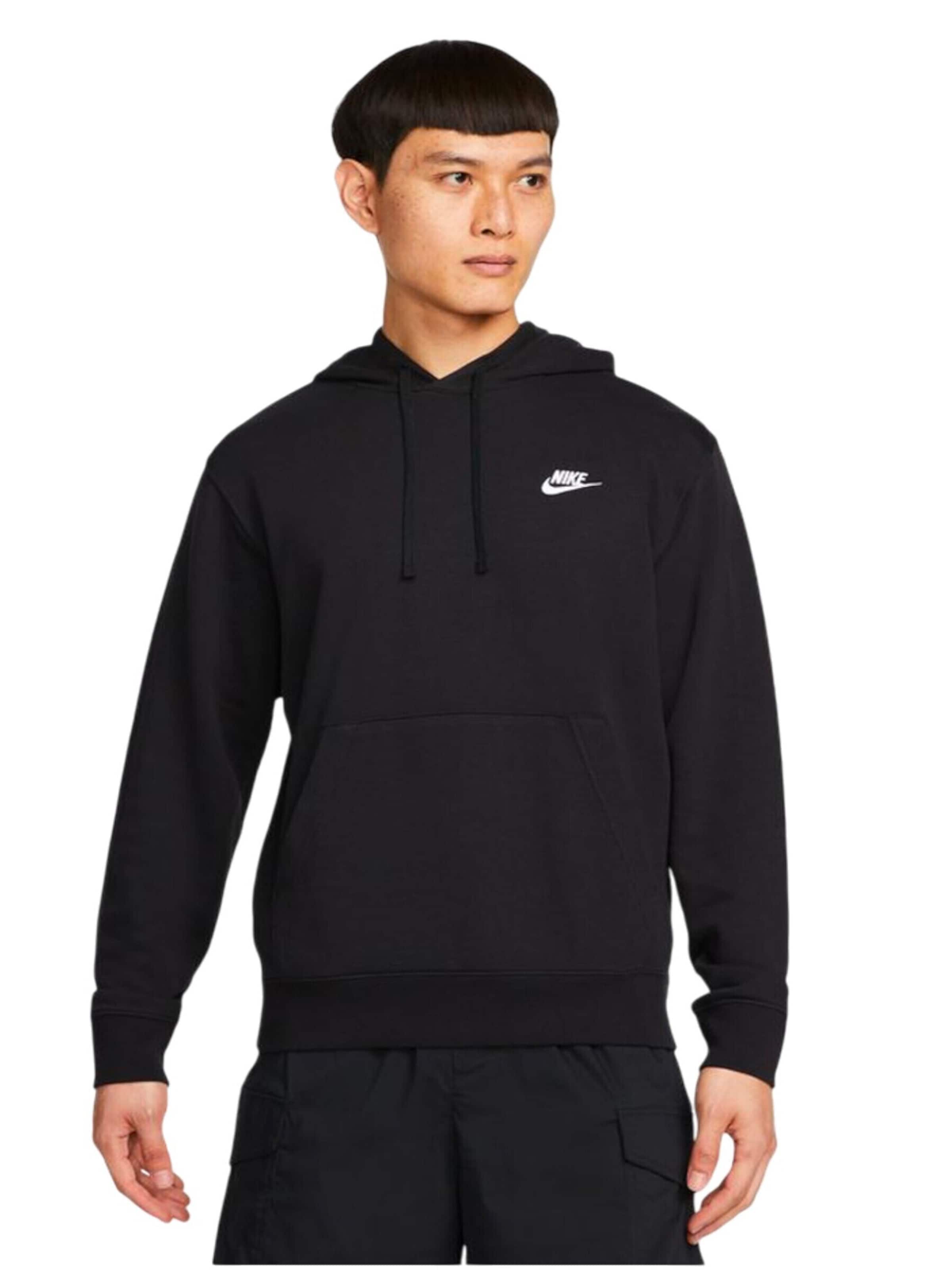 Nike Sportswear Sweatshirt 'Club' in Schwarz: Vorderseite