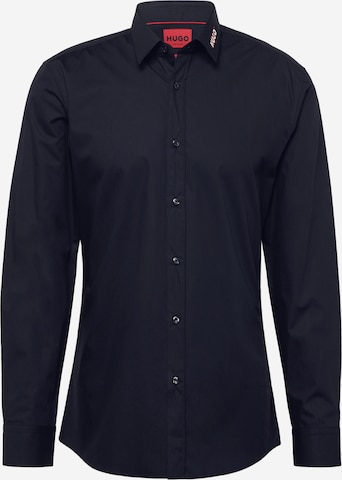 HUGO Red Slim fit Button Up Shirt 'Elisha 02' in Black: front
