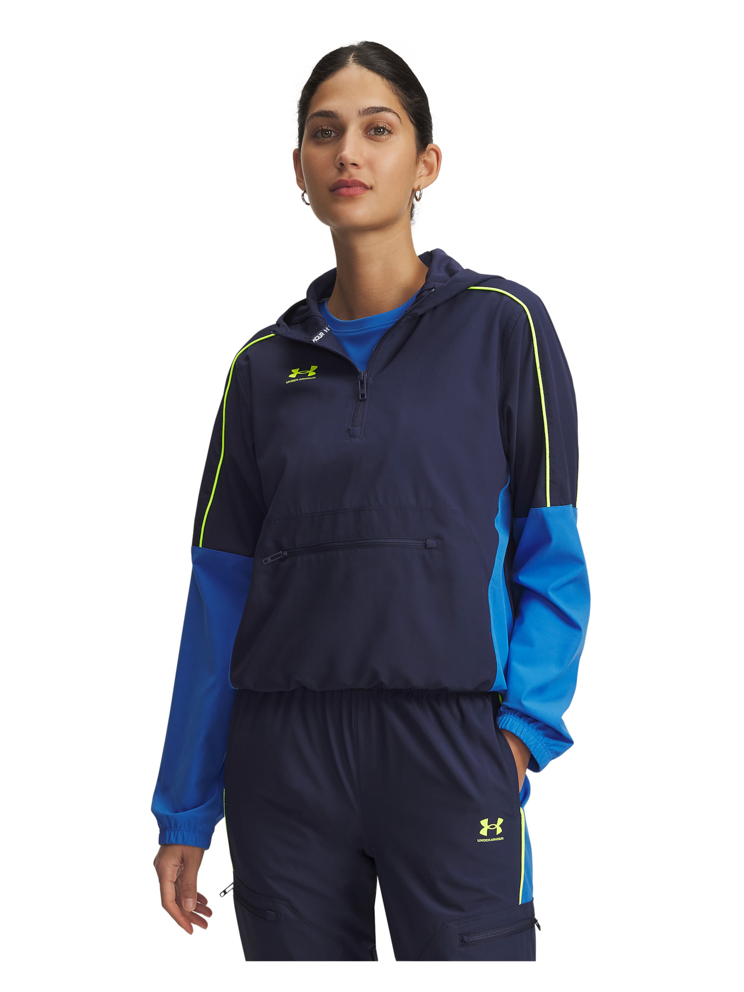 UNDER ARMOUR Sportief sweatvest in Blauw: voorkant