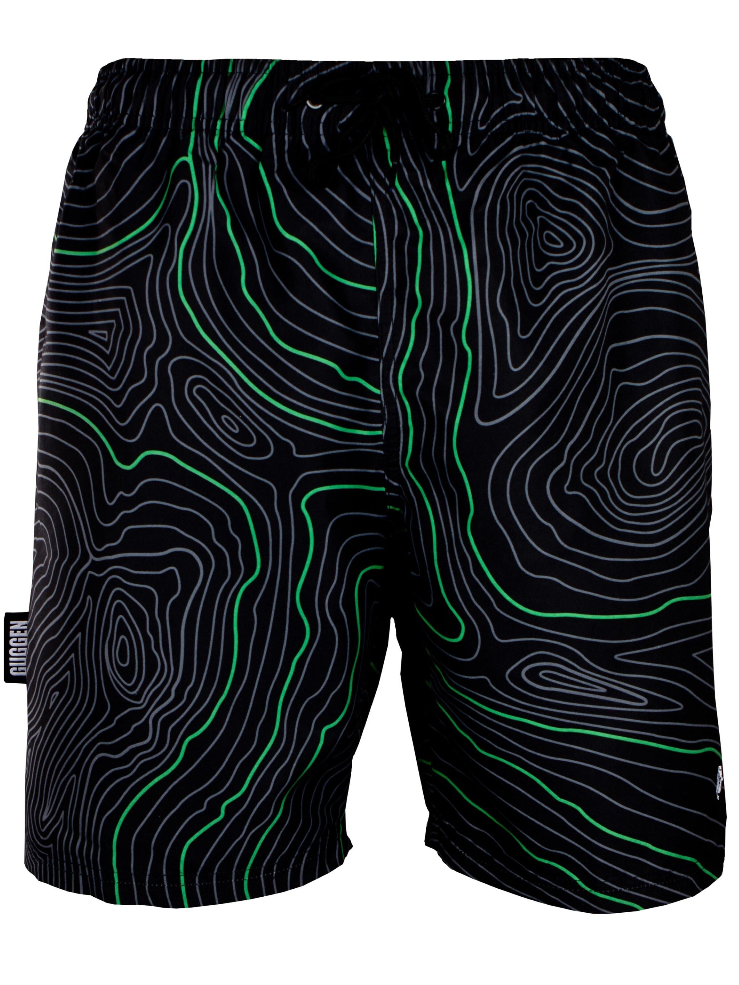 Guggen Mountain Badeshorts 'Boardshorts 2335'‌‌‌‌ in Grün: Vorderseite