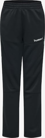 Hummel Regular Workout Pants in Black: front