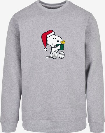 Merchcode Sweatshirt 'Peanuts Snoopy and Woodstock' in Grijs: voorkant