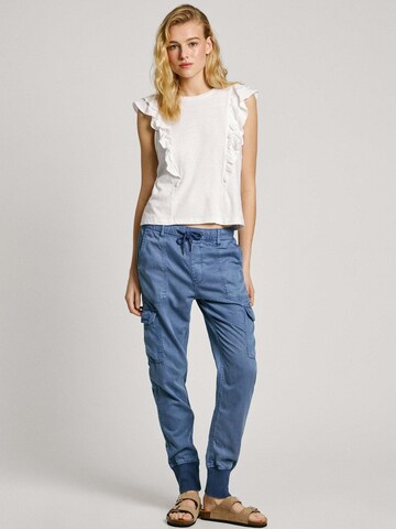Pepe Jeans Tapered Cargobroek 'New Crusade' in Blauw