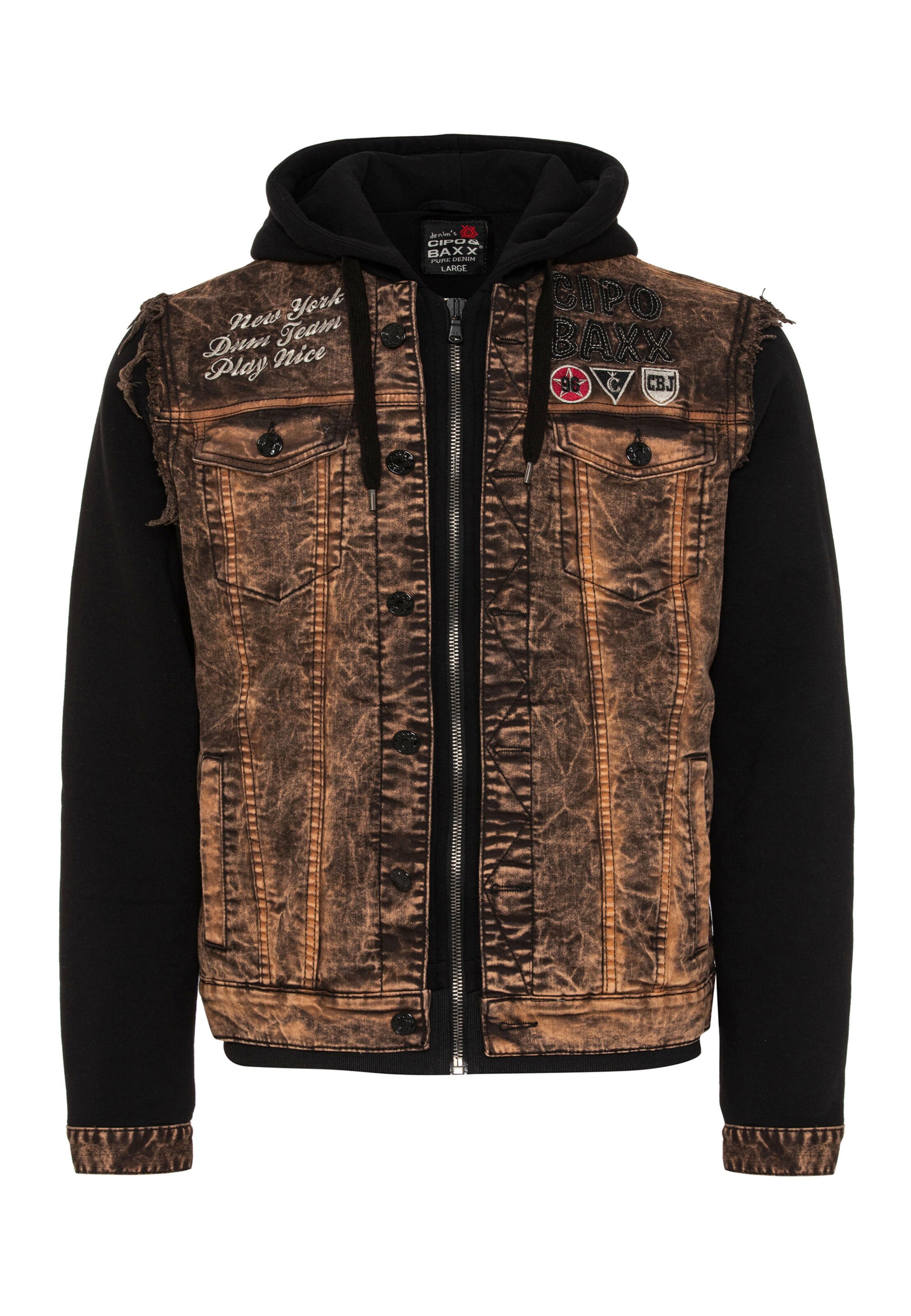 CIPO & BAXX Jacke 'CJ287' in Braun: Vorderseite