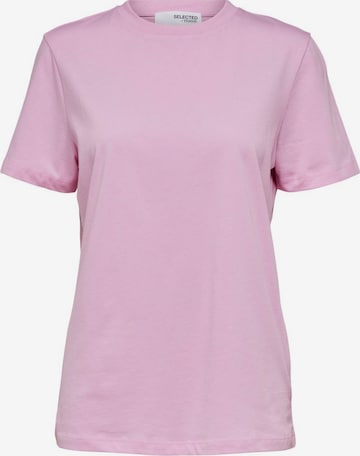 SELECTED FEMME T-Shirt 'SLFMY ESSENTIAL' in Pink: predná strana