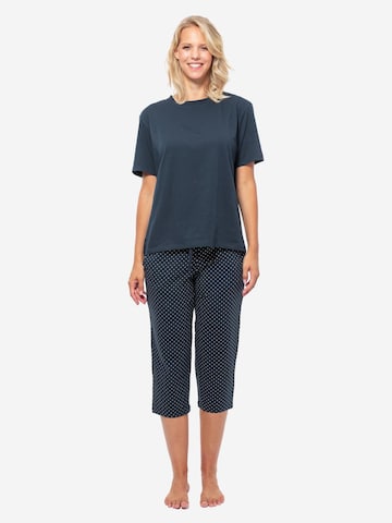 SCHIESSER Pyjama 'Cotton' in Blauw