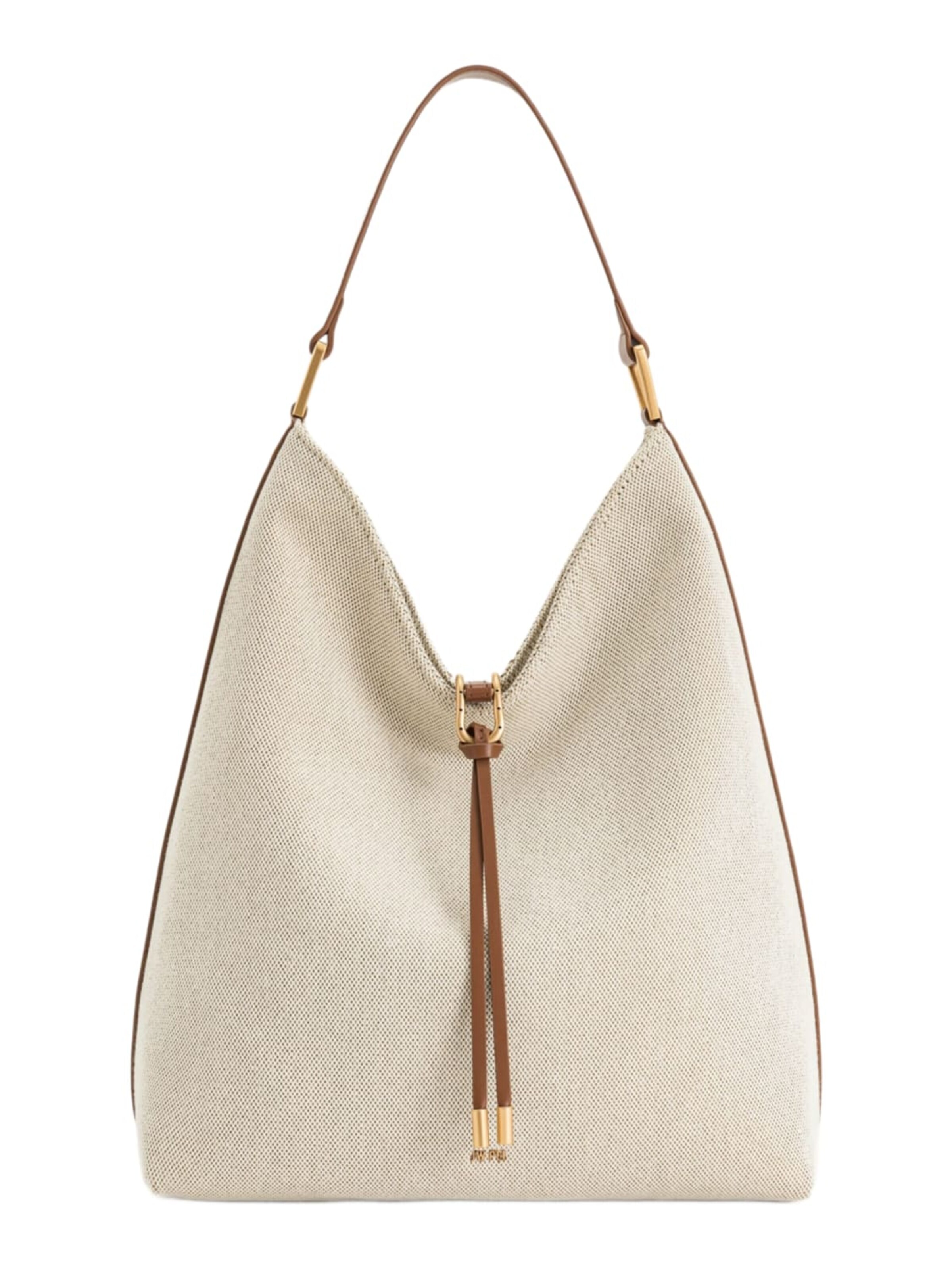 JW PEI - Bolso de hombro 'JW PEI Sac Bandoulière Aria Brown Canvas' en marrón: frente