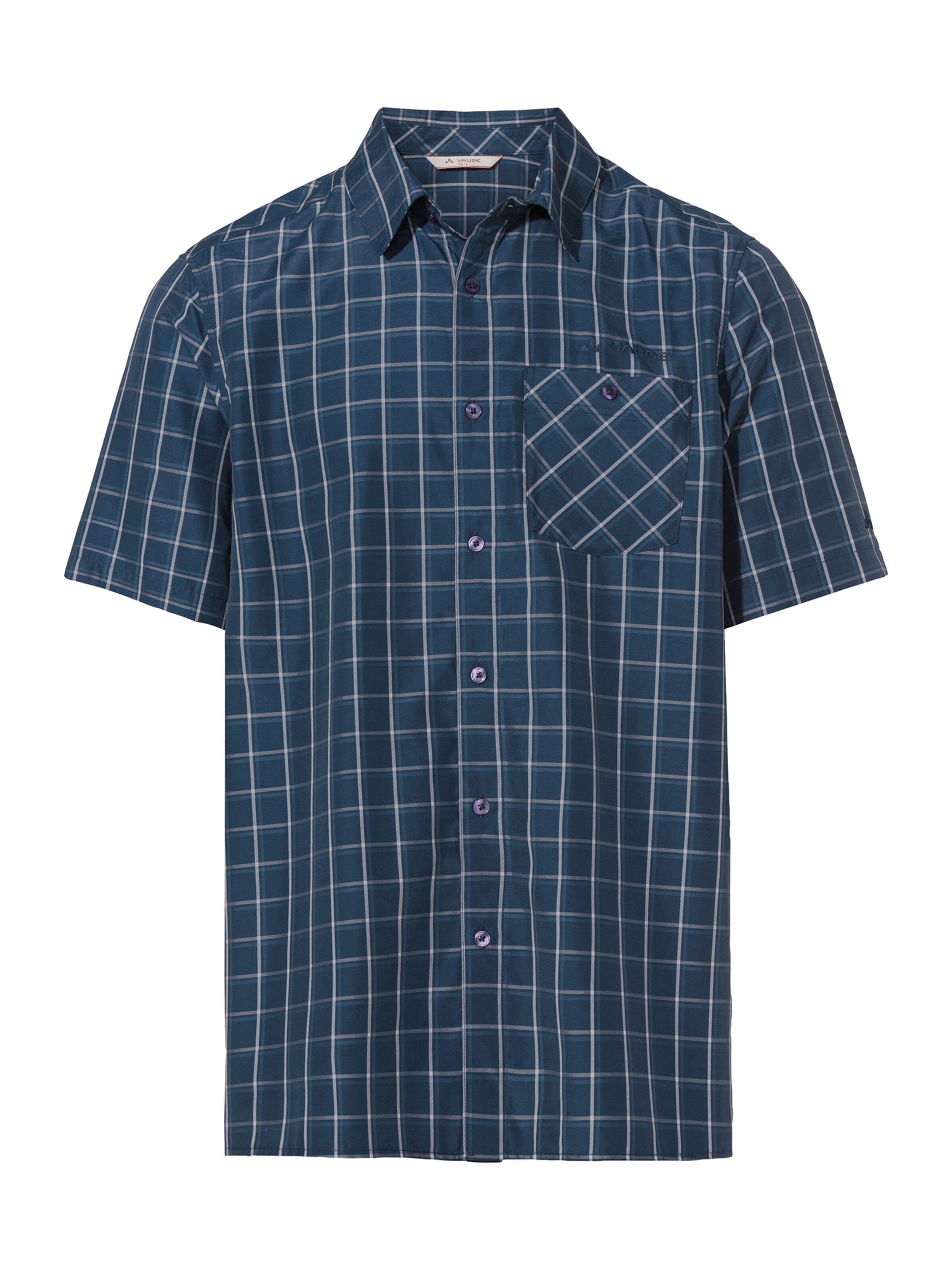 VAUDE Regular fit Athletic button up shirt 'Albsteig III' in Blue: front