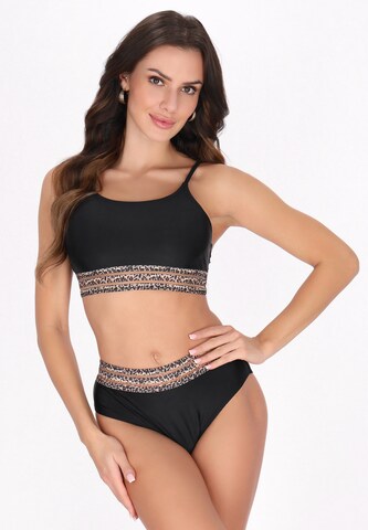 faina Bralette Bikini in Black: front