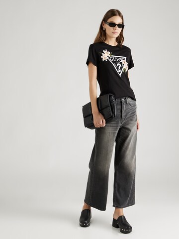 GUESS T-Shirt 'ZOEY' in Schwarz