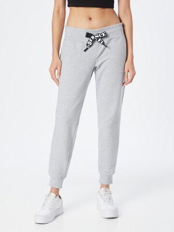 Effilé Pantalon de sport DKNY Performance en gris : devant