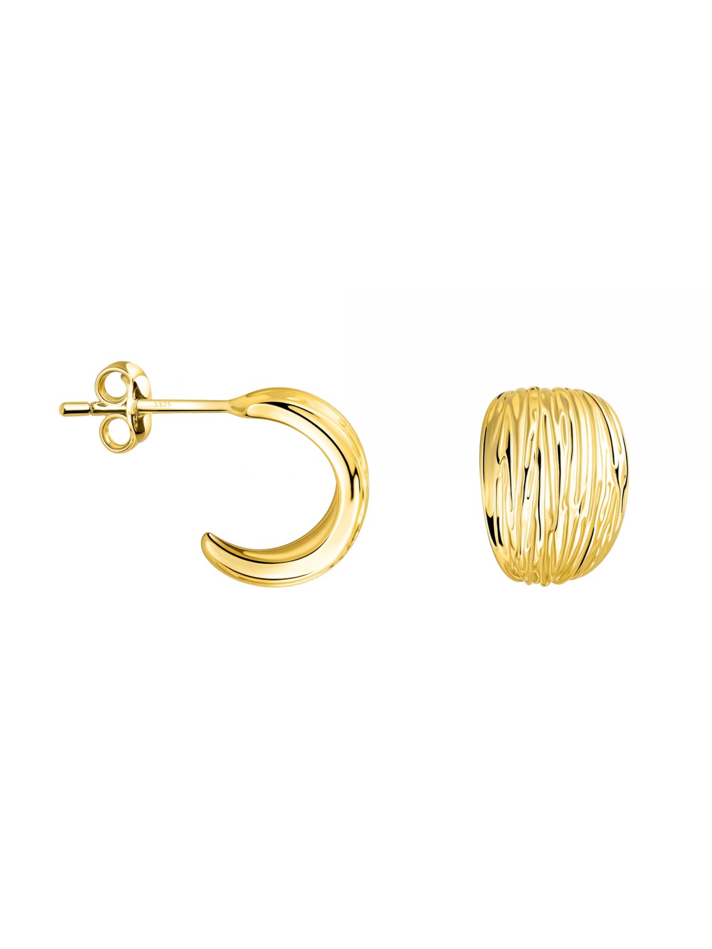 Sofia Milani Ohrringe 'Brushed'‌‌‌‌‌‌‌‌‌ in Gold: Vorderseite