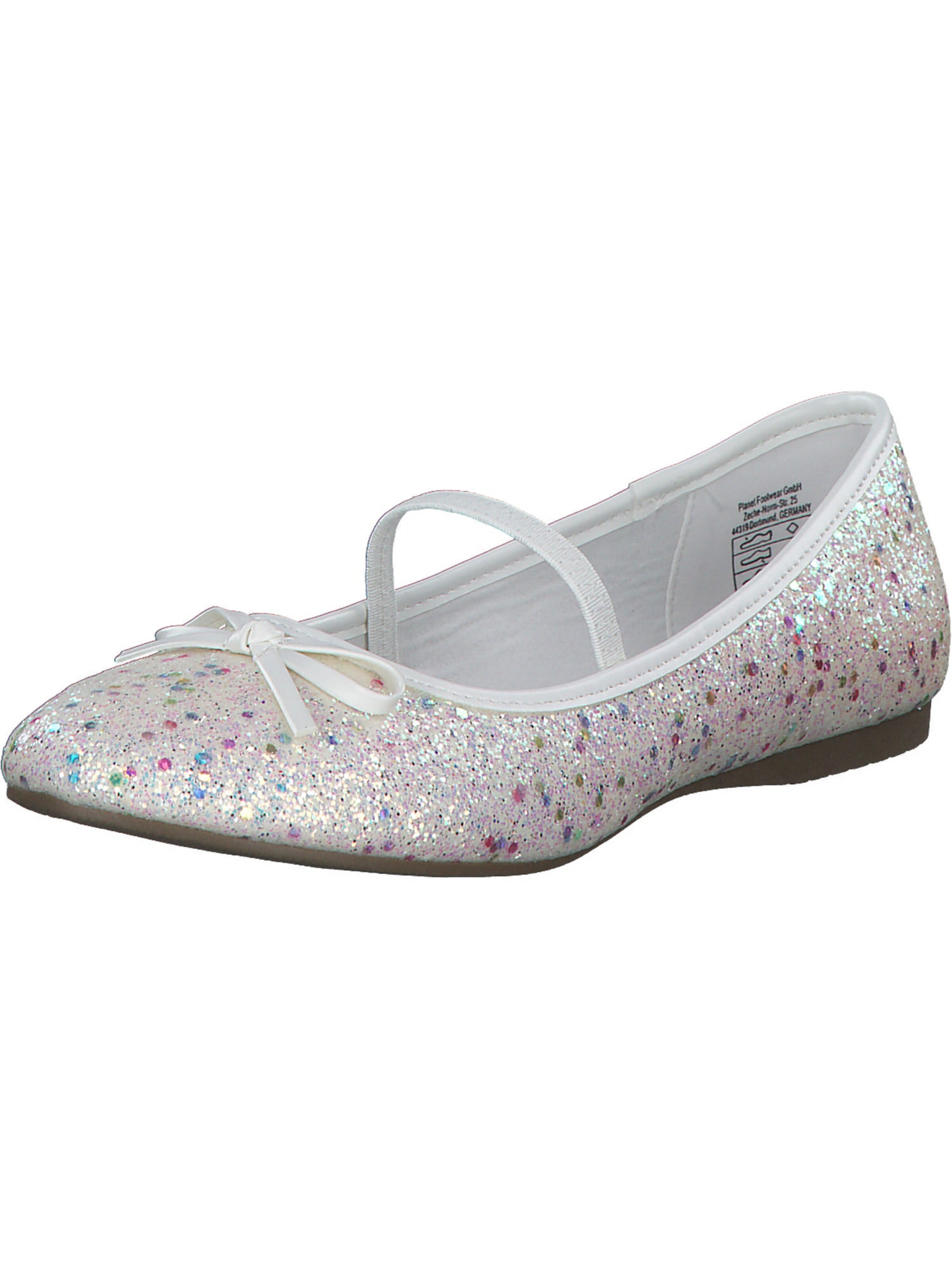 INDIGO Ballet Flats in White: front