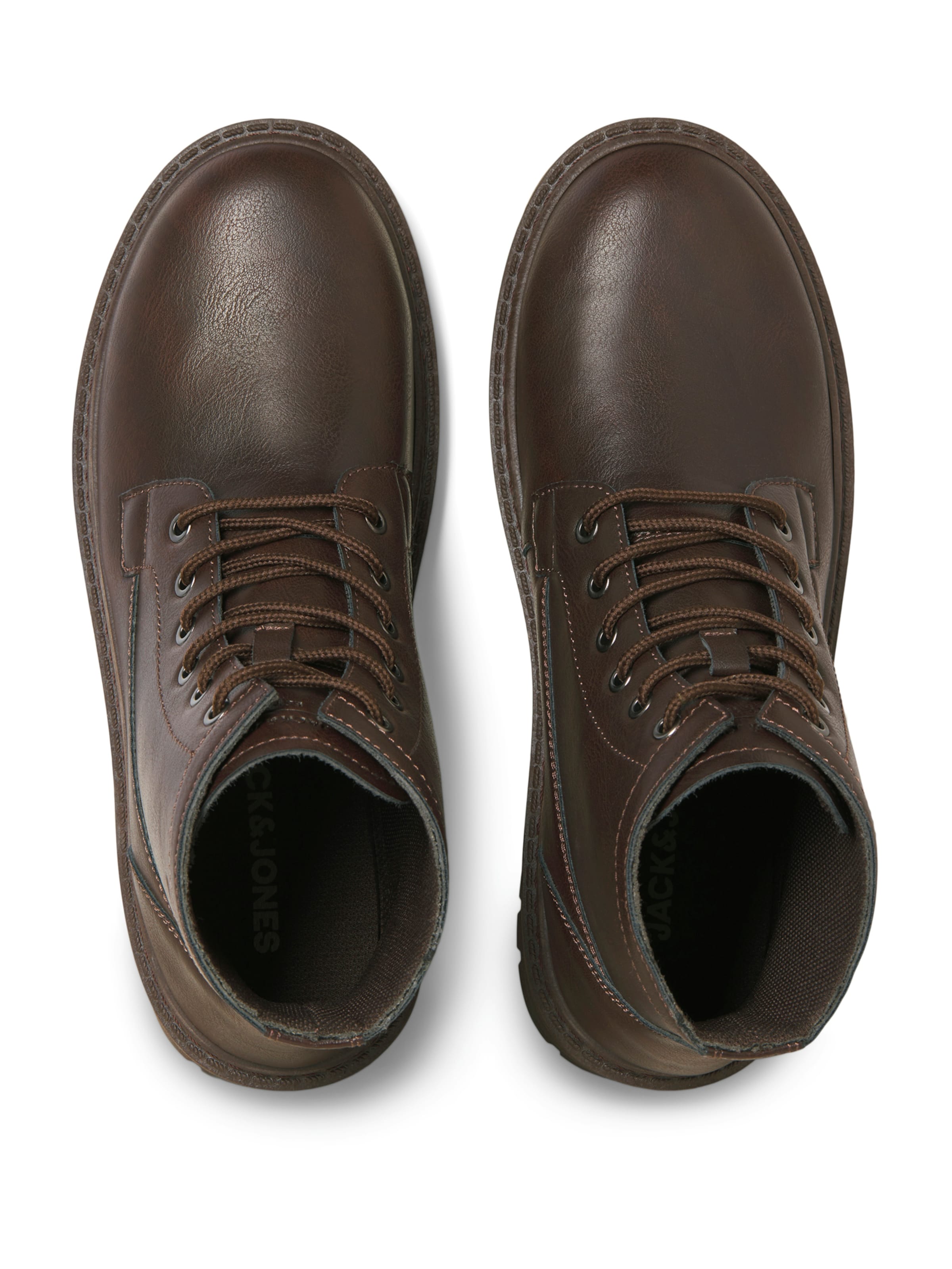 JACK & JONES Μπότες με κορδόνια σε καφέ