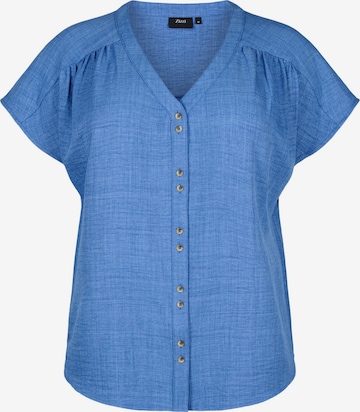 Chemisier 'CAALABAMA' Zizzi en bleu : devant