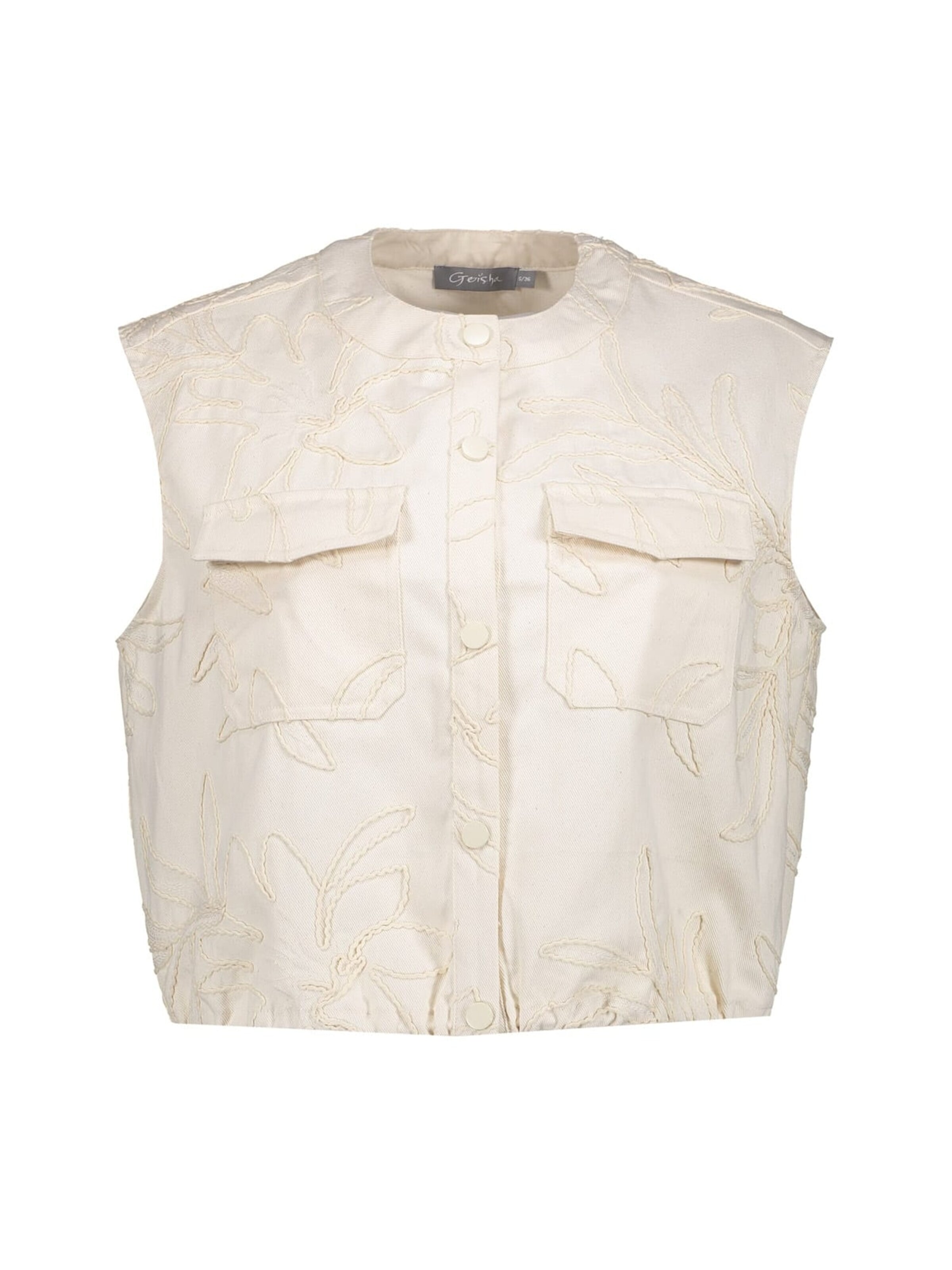 Geisha Vest in Beige: front