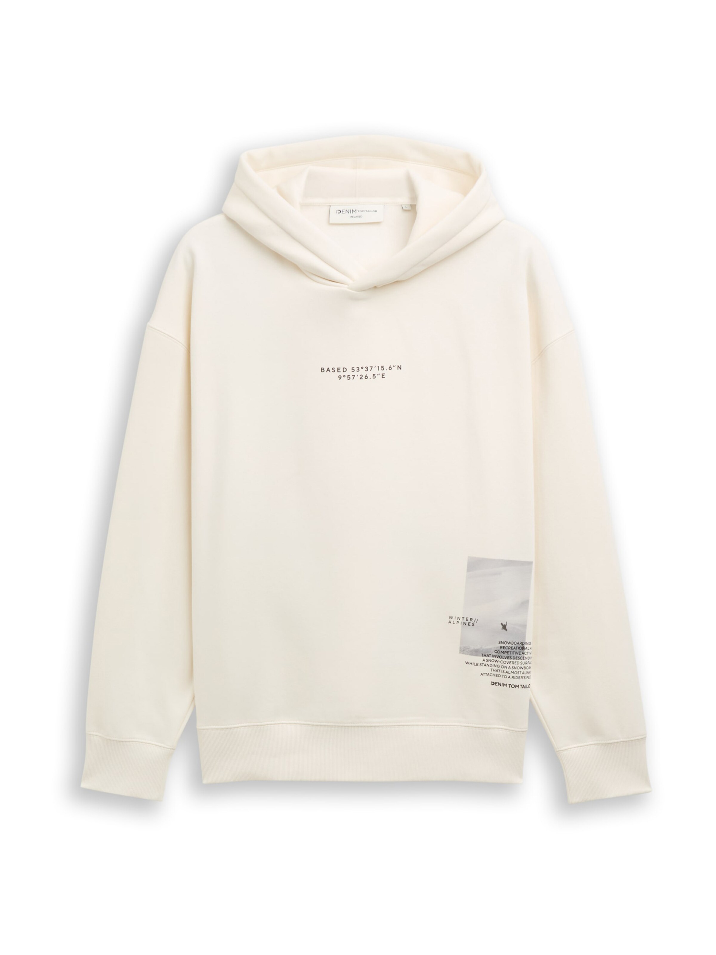 TOM TAILOR DENIM Свитшот в Белый: спереди