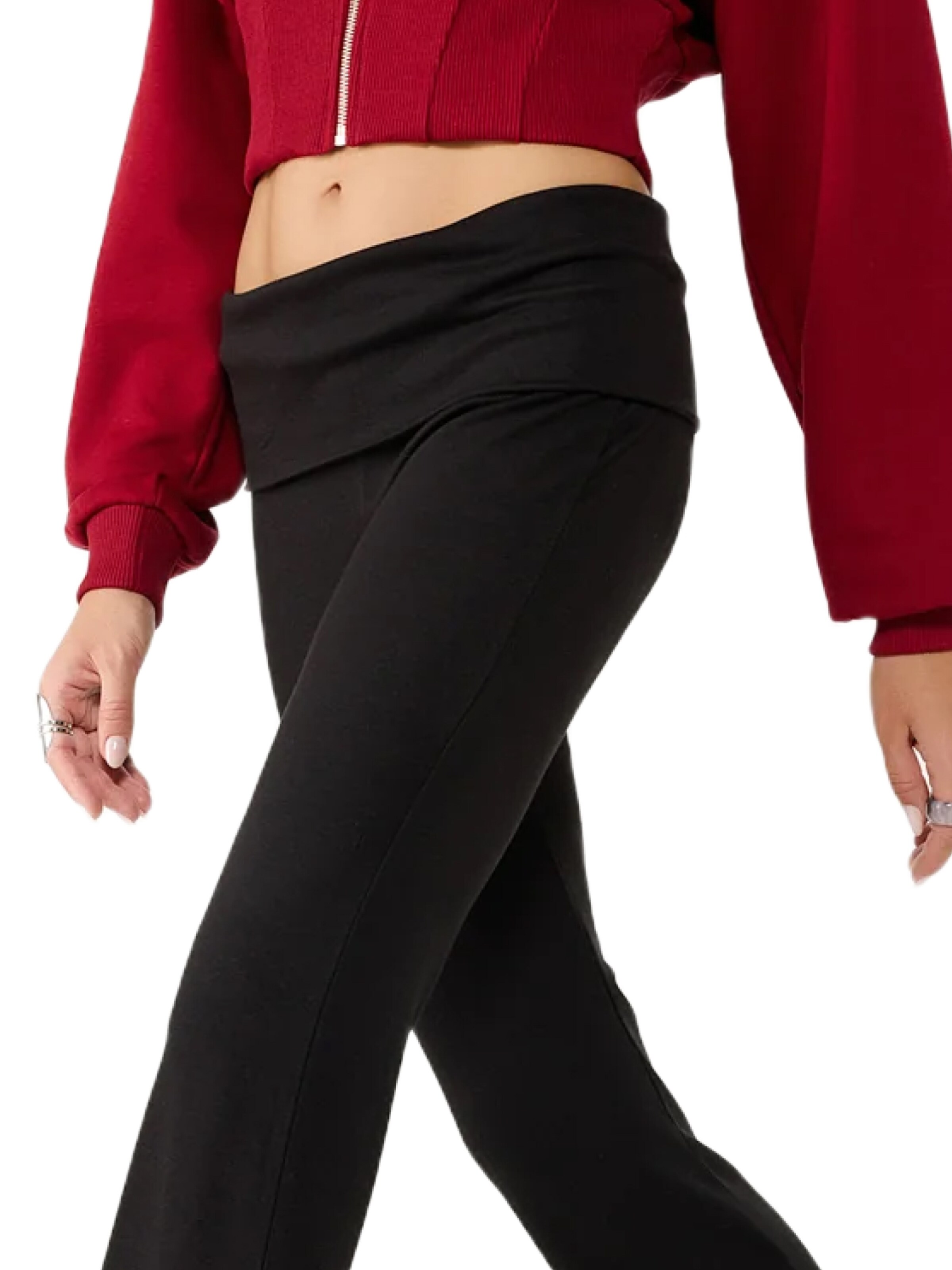 No Matter What Flared Broek in Zwart