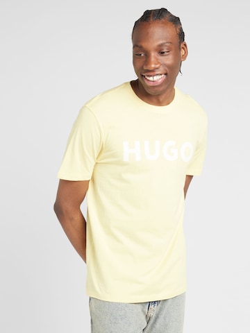 HUGO Red Shirt 'Dulivio' in Geel: voorkant