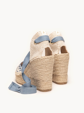 Alhamas Sandal 'Alpargata Cuña 10 cm' in Blue