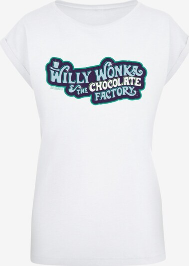 ABSOLUTE CULT T-shirt 'Willy Wonka' en bleu clair / pétrole / violet foncé / blanc, Vue avec produit