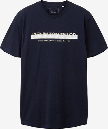 T-Shirt TOM TAILOR DENIM en bleu : devant