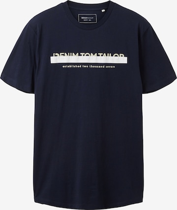 T-Shirt TOM TAILOR DENIM en bleu : devant